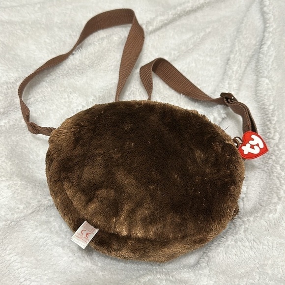 TY Monkey “Coconut” Kids Purse with Small Tear on Strap - Picture 2 of 5